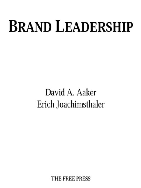 Cover image for book Brand Leadership
