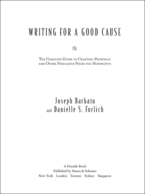 Cover image for book Writing For a Good Cause