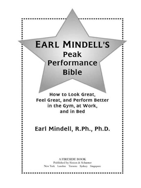 Cover image for book Earl Mindell's Peak Performance Bible