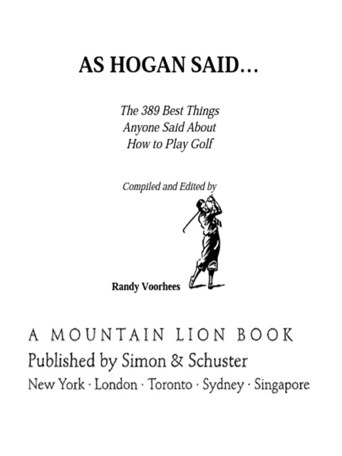 Cover image for book As Hogan Said...