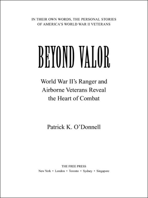 Cover image for book Beyond Valor