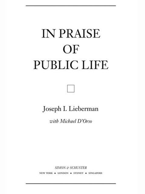 Cover image for book In Praise Of Public Life