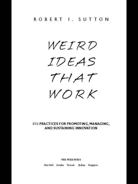 Cover image for book Weird Ideas That Work