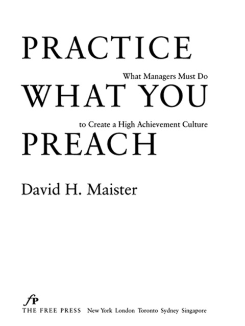 Cover image for book Practice What You Preach