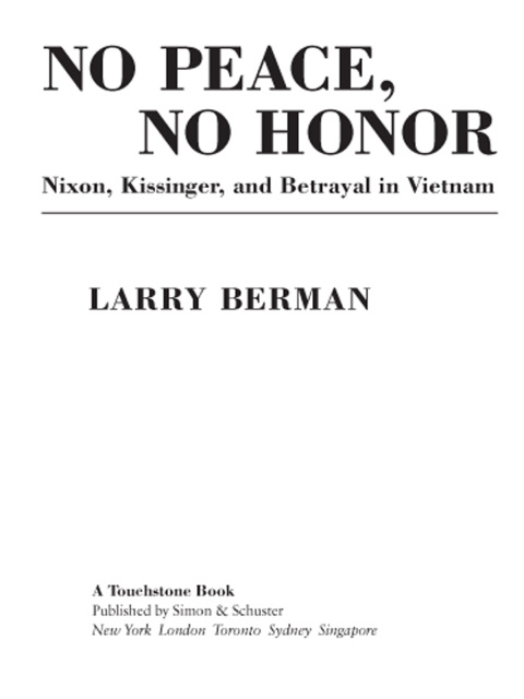 Cover image for book No Peace, No Honor