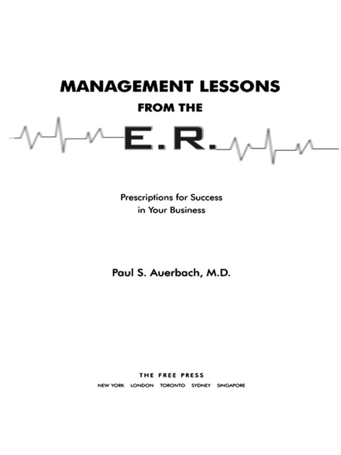 Cover image for book Management Lessons from the E.R.