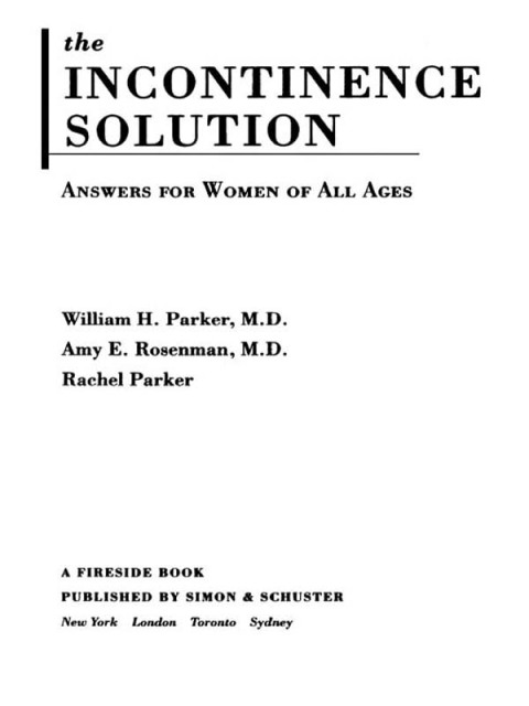 Cover image for book The Incontinence Solution