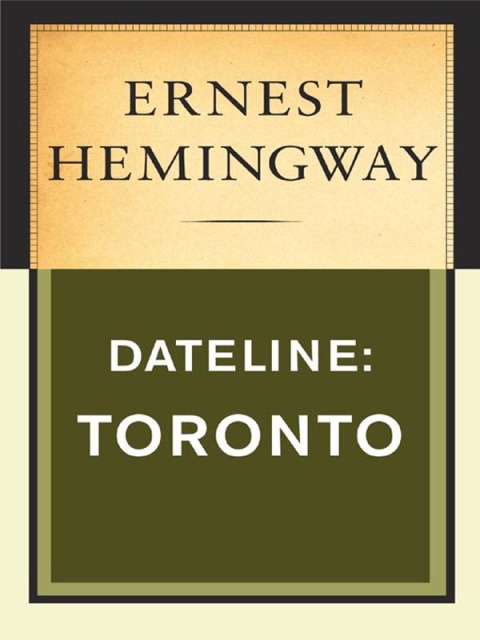 Cover image for book Dateline: Toronto