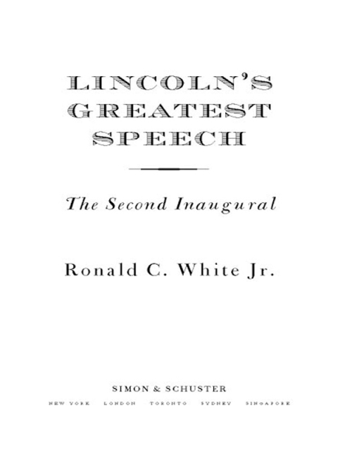Cover image for book Lincoln's Greatest Speech