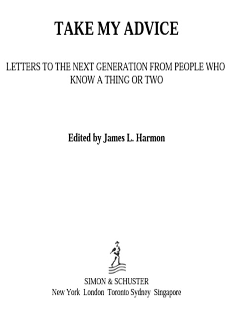 Cover image for book Take My Advice