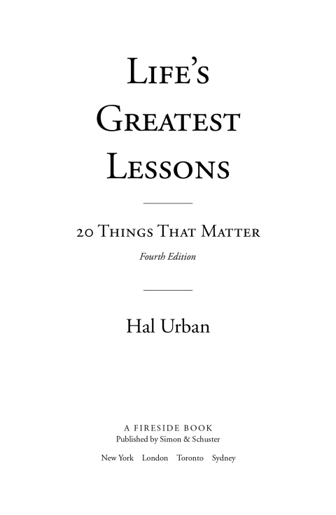 Cover image for book Life's Greatest Lessons