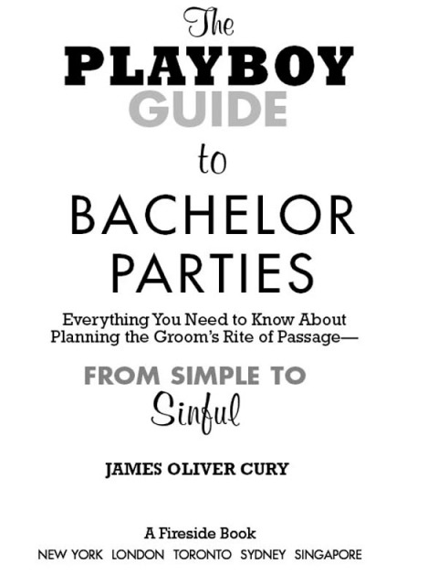Cover image for book The Playboy Guide to Bachelor Parties