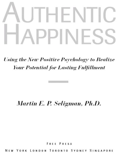 Cover image for book Authentic Happiness
