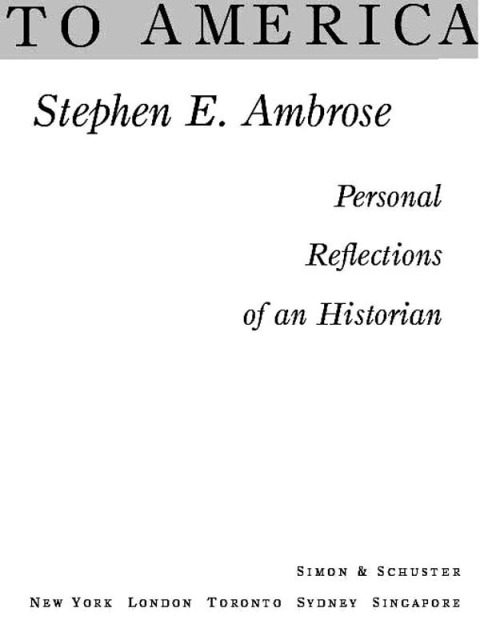 Cover image for book To America