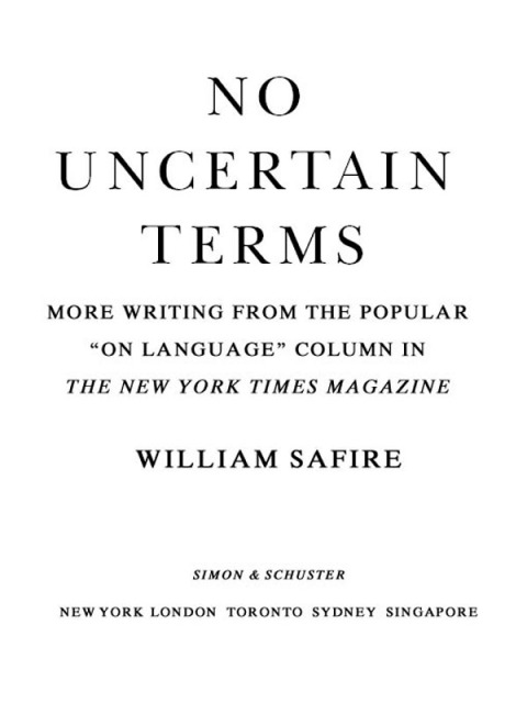 Cover image for book No Uncertain Terms