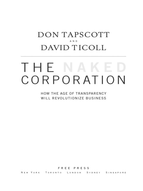 Cover image for book The Naked Corporation