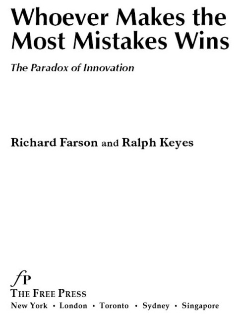 Cover image for book Whoever Makes the Most Mistakes Wins
