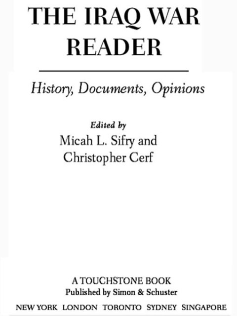 Cover image for book The Iraq War Reader