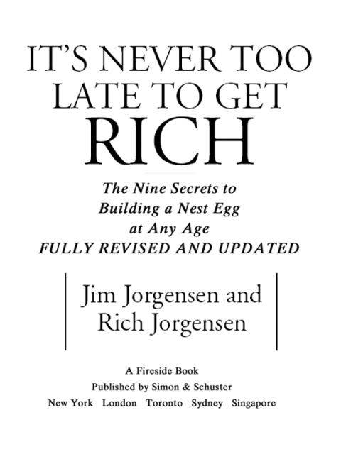 Cover image for book It's Never Too Late to Get Rich