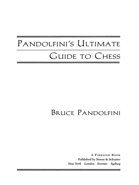 Cover image for book Pandolfini's Ultimate Guide to Chess