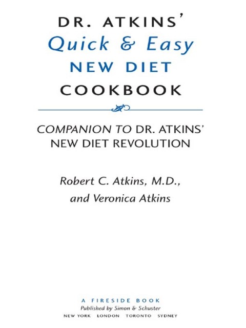 Cover image for book Dr. Atkins' Quick & Easy New Diet Cookbook