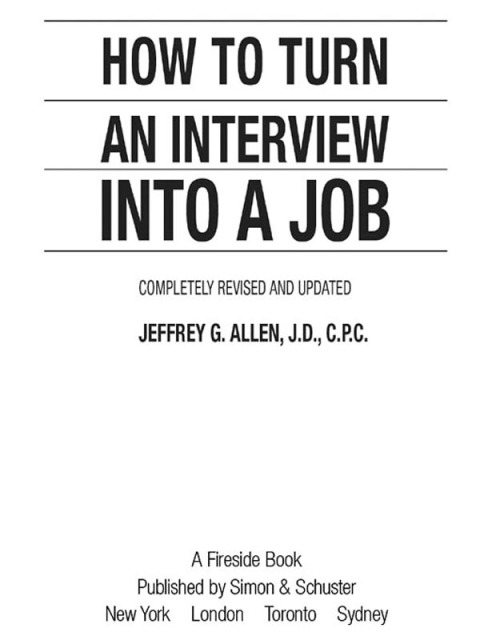 Cover image for book How to Turn an Interview into a Job