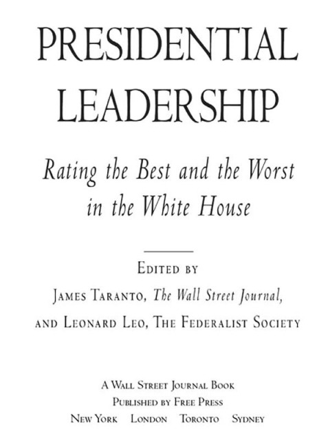 Cover image for book Presidential Leadership