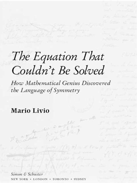 Cover image for book The Equation that Couldn't Be Solved