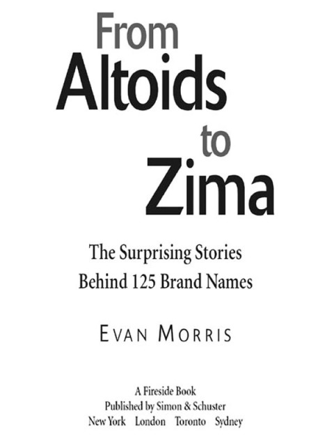 Cover image for book From Altoids to Zima