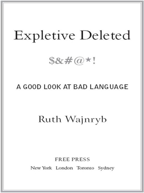 Cover image for book Expletive Deleted