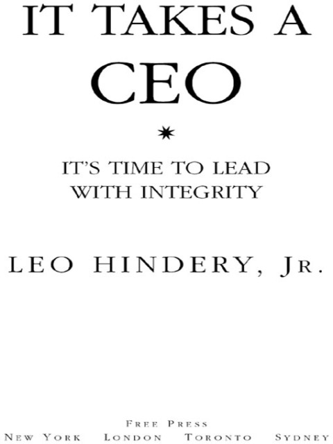 Cover image for book It Takes a CEO