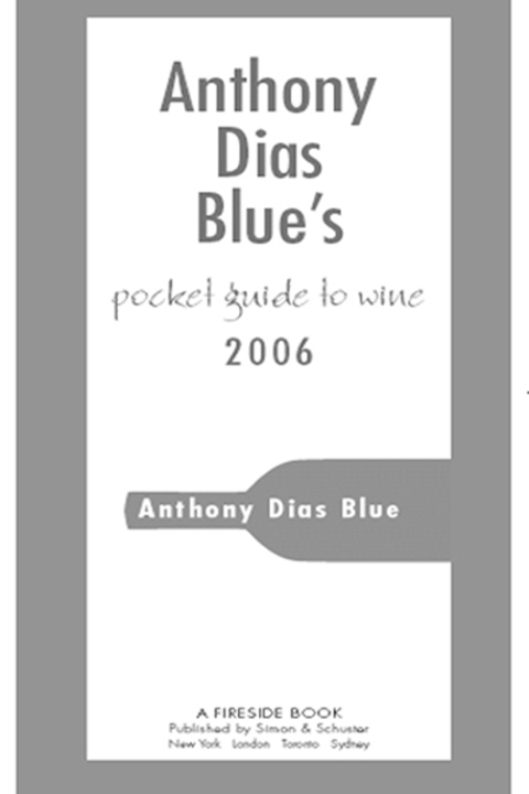Cover image for book Anthony Dias Blue's Pocket Guide to Wine 2007