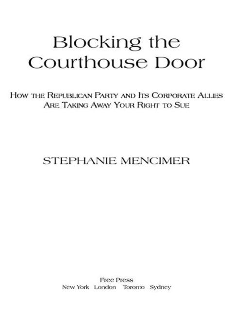 Cover image for book Blocking the Courthouse Door