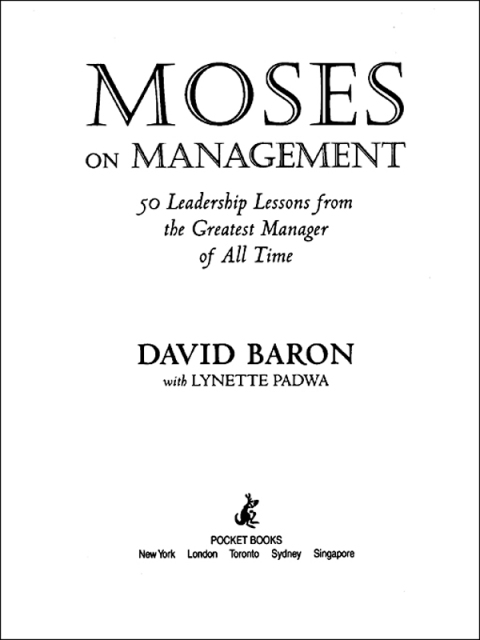 Cover image for book Moses on Management