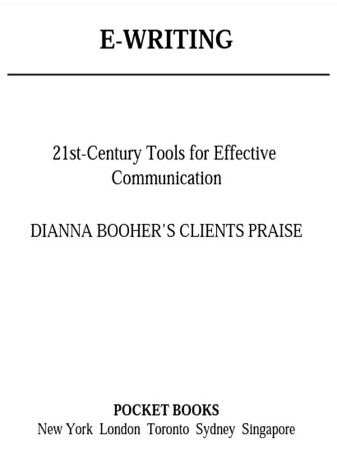 Cover image for book E-Writing