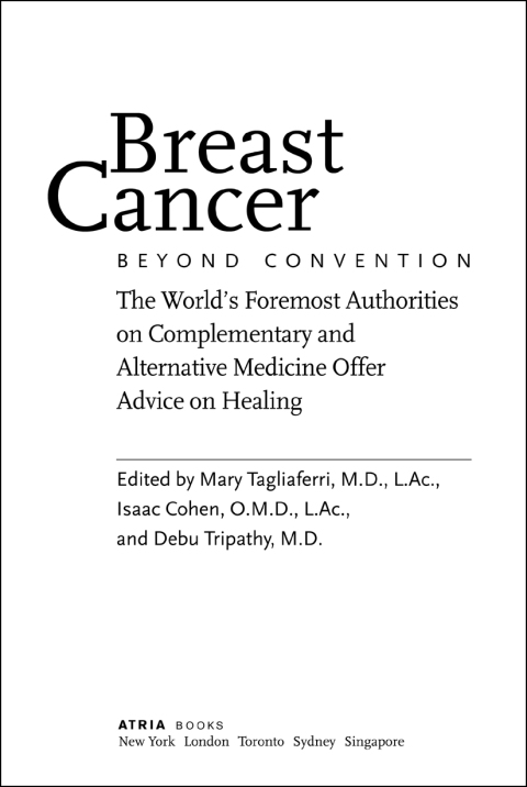 Cover image for book Breast Cancer: Beyond Convention