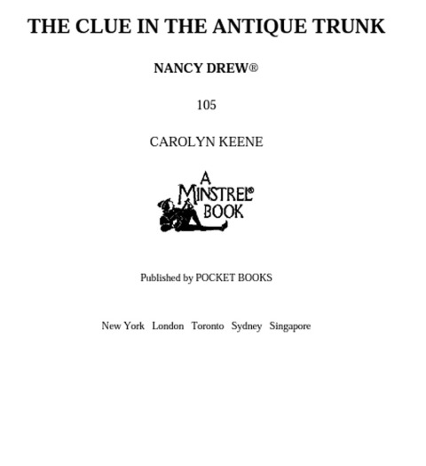 Cover image for book The Clue in the Antique Trunk