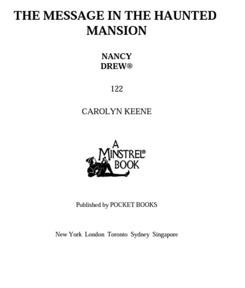 Cover image for book The Message in the Haunted Mansion