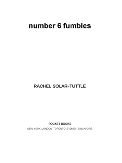 Cover image for book Number 6 Fumbles
