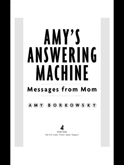 Cover image for book Amy's Answering Machine