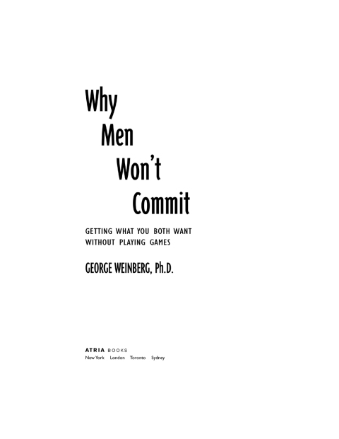 Cover image for book Why Men Won't Commit