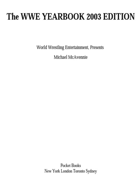 Cover image for book The World Wrestling Entertainment Yearbook 2003 Edition