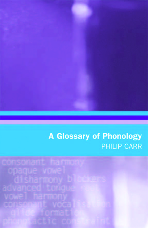 Cover image for book A Glossary of Phonology