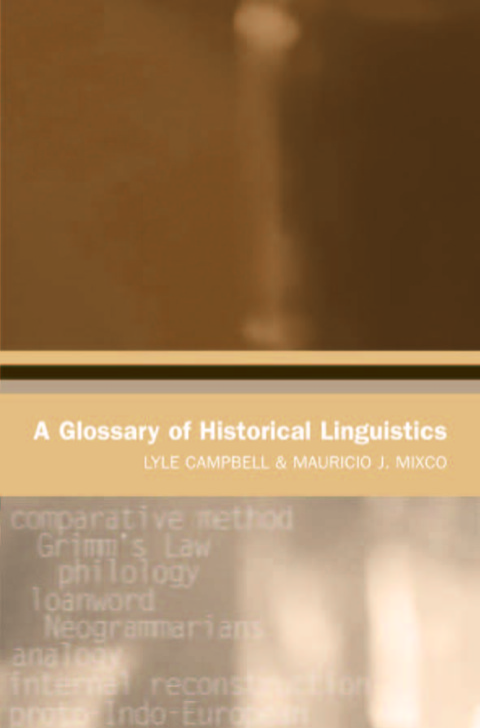 Cover image for book A Glossary of Historical Linguistics