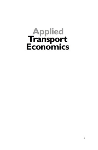 Applied Transport Economics