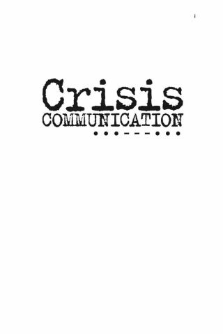 Crisis Communication