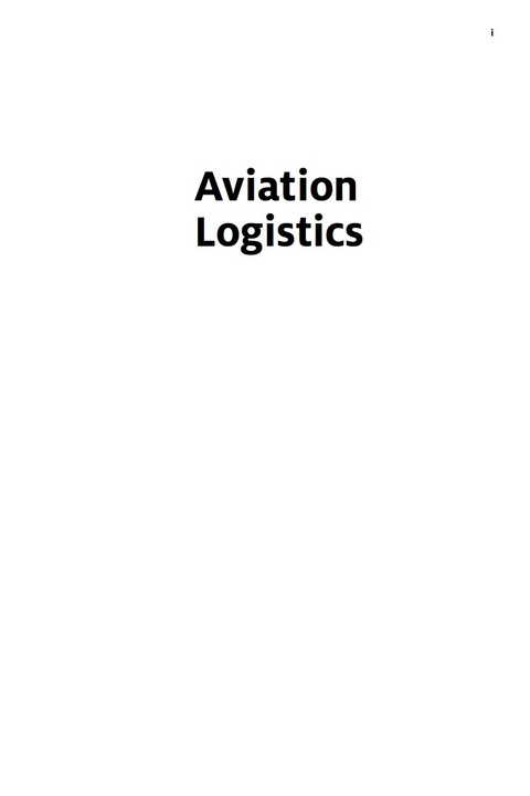 Cover image for book Aviation Logistics