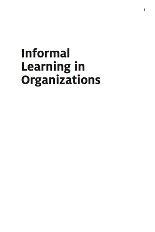 Informal Learning in Organizations