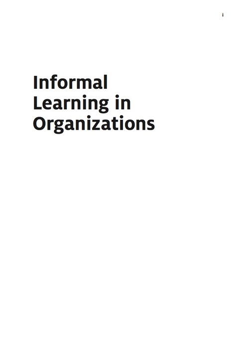 Cover image for book Informal Learning in Organizations