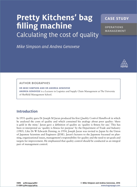 Cover image for book Case Study: Pretty Kitchens' Bag Filling Machine